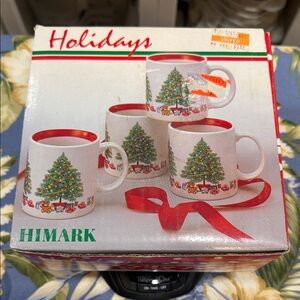Himark Holiday Christmas Tree Mug Set of 4